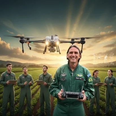 Instrutor ITARC em ação durante treinamento UAS