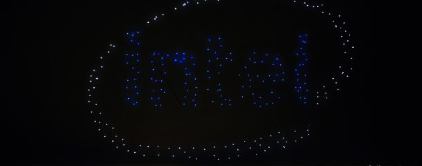 usar drones em show de luzes