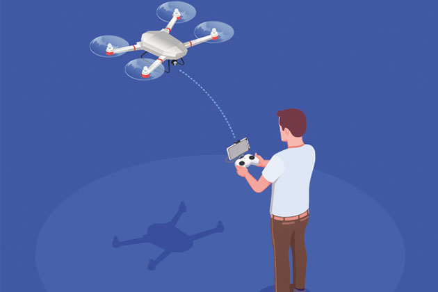 funcionamento da topografia com drones